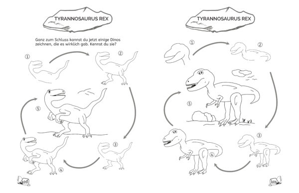 Zeichnen lernen für Kinder von 6-10: In 5 Minuten coole Dinos malen! – Bild 4